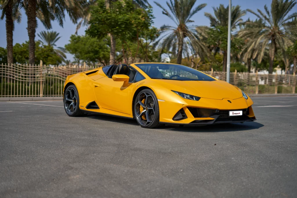 Lamborghini Huracan EVO Spyder yellow left